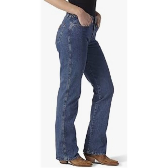 Wrangler Denim - Wrangler Bootcut Jeans Womens 8 Blue Cowgirl Cash Vintage Mid Rise Slim Western